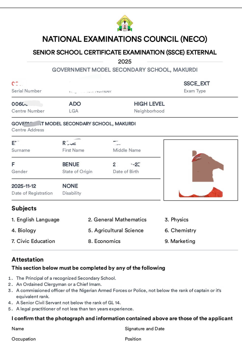 WAEC/NECO externals sample